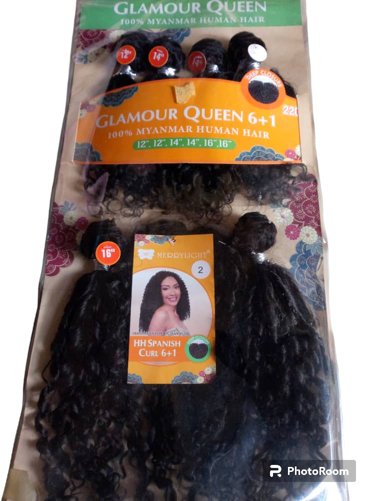 Glamour Queen 100 Myanmar human hair Medihairstore